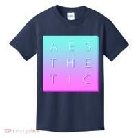 Vaporware Aesthetic Square Kids T-Shirt thumb 0
