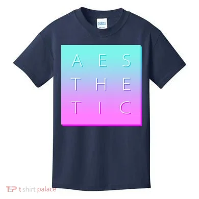 Vaporware Aesthetic Square Kids T-Shirt