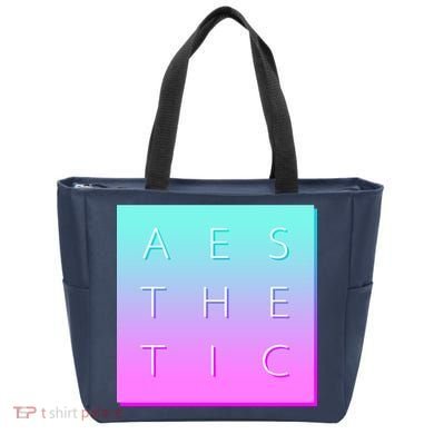Vaporware Aesthetic Square Tote Bag