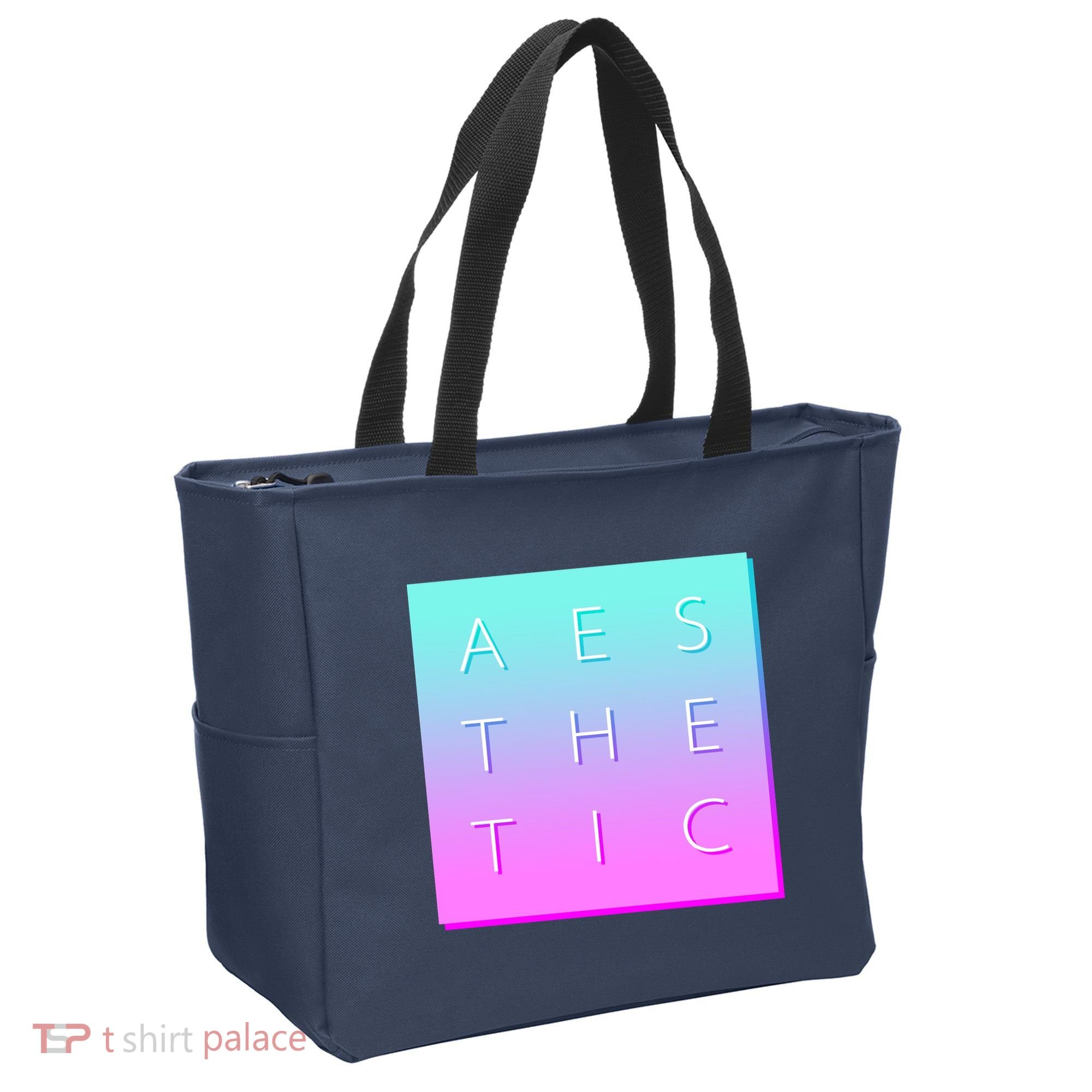 Vaporware Aesthetic Square Tote Bag