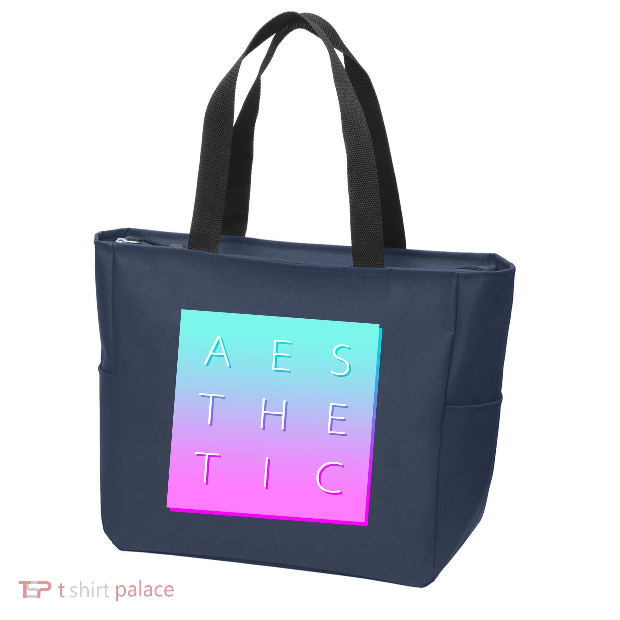 Vaporware Aesthetic Square Tote Bag