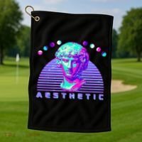 Vaporwave Aesthetic Golf Towel thumb 1