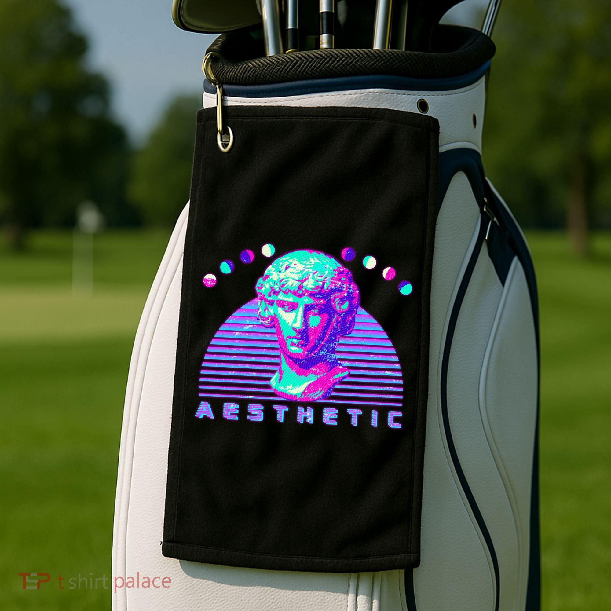 Vaporwave Aesthetic Golf Towel