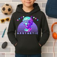 Vaporwave Aesthetic Kids Hoodie thumb 2
