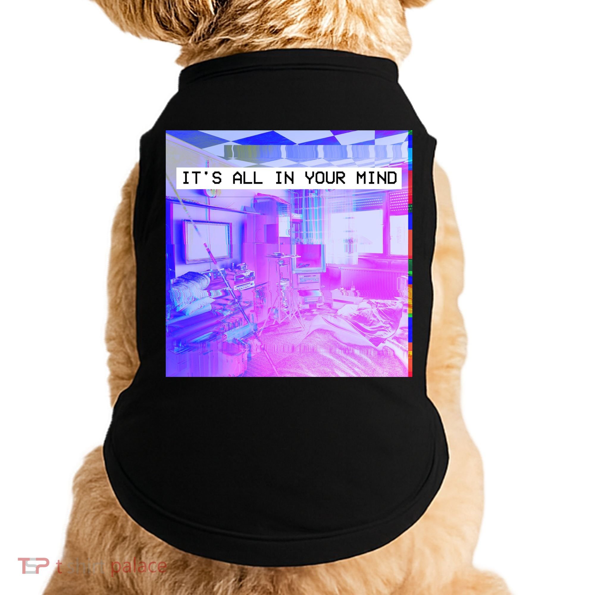 Vaporwave Room It's All In Your Mind Doggie Tank