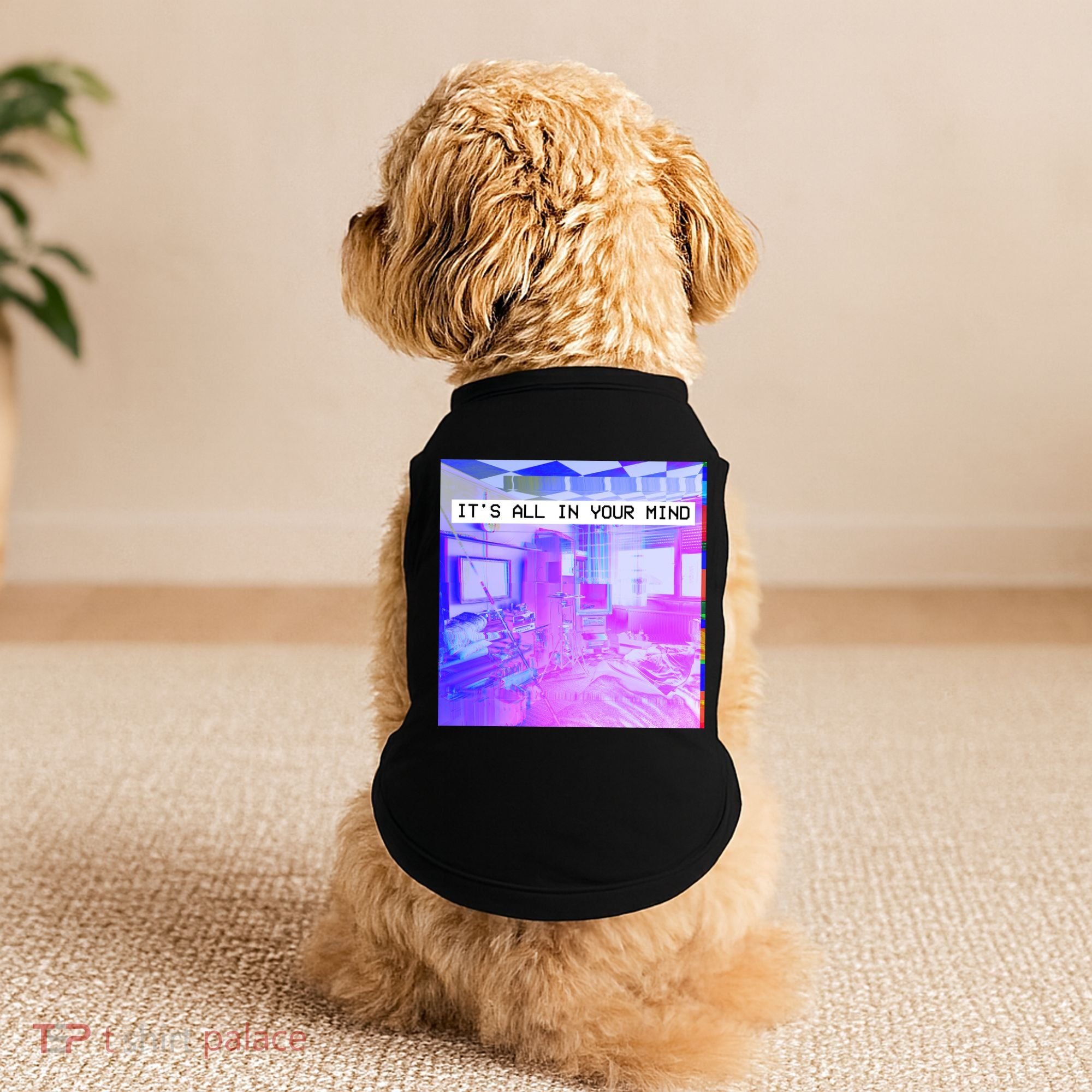 Vaporwave Room It's All In Your Mind Doggie Tank