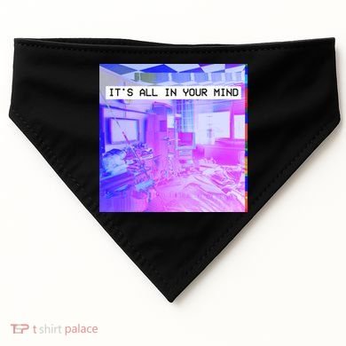 Vaporwave Room It's All In Your Mind USA-Made Doggie Bandana