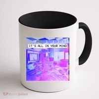 Vaporwave Room It's All In Your Mind Coffee Mug thumb 1