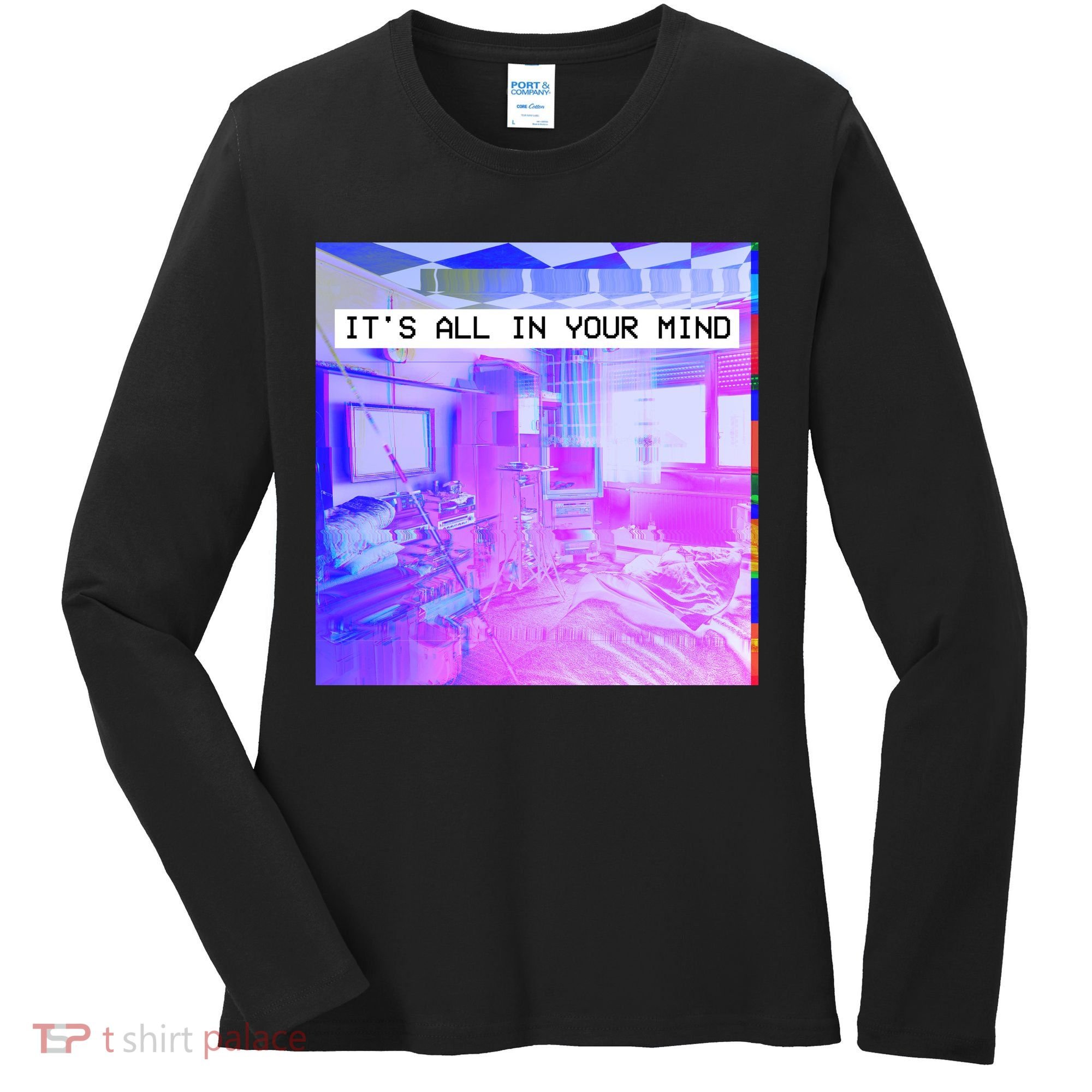 Vaporwave Room It's All In Your Mind Women's Long Sleeve Shirt