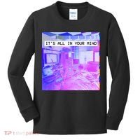 Vaporwave Room It's All In Your Mind Kids Long Sleeve Shirt thumb 0