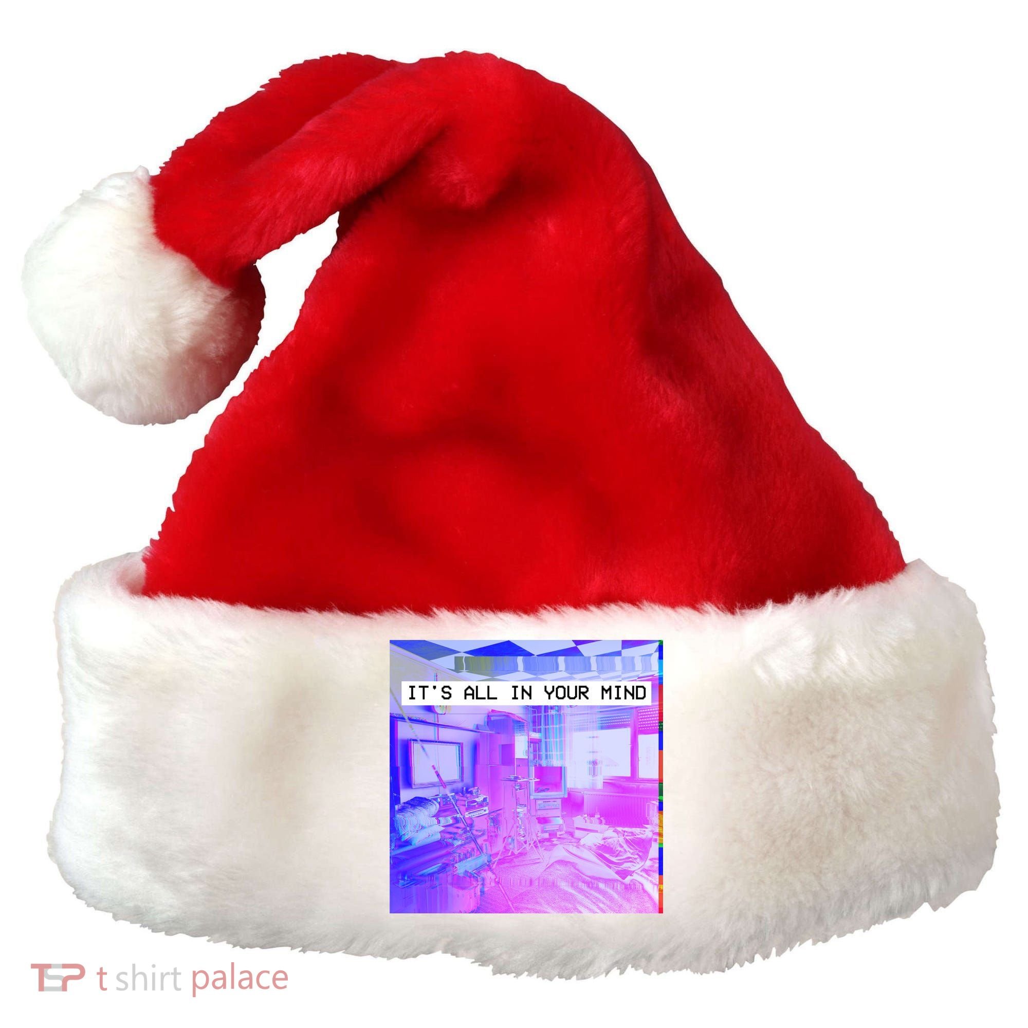 Vaporwave Room It's All In Your Mind Santa Hat