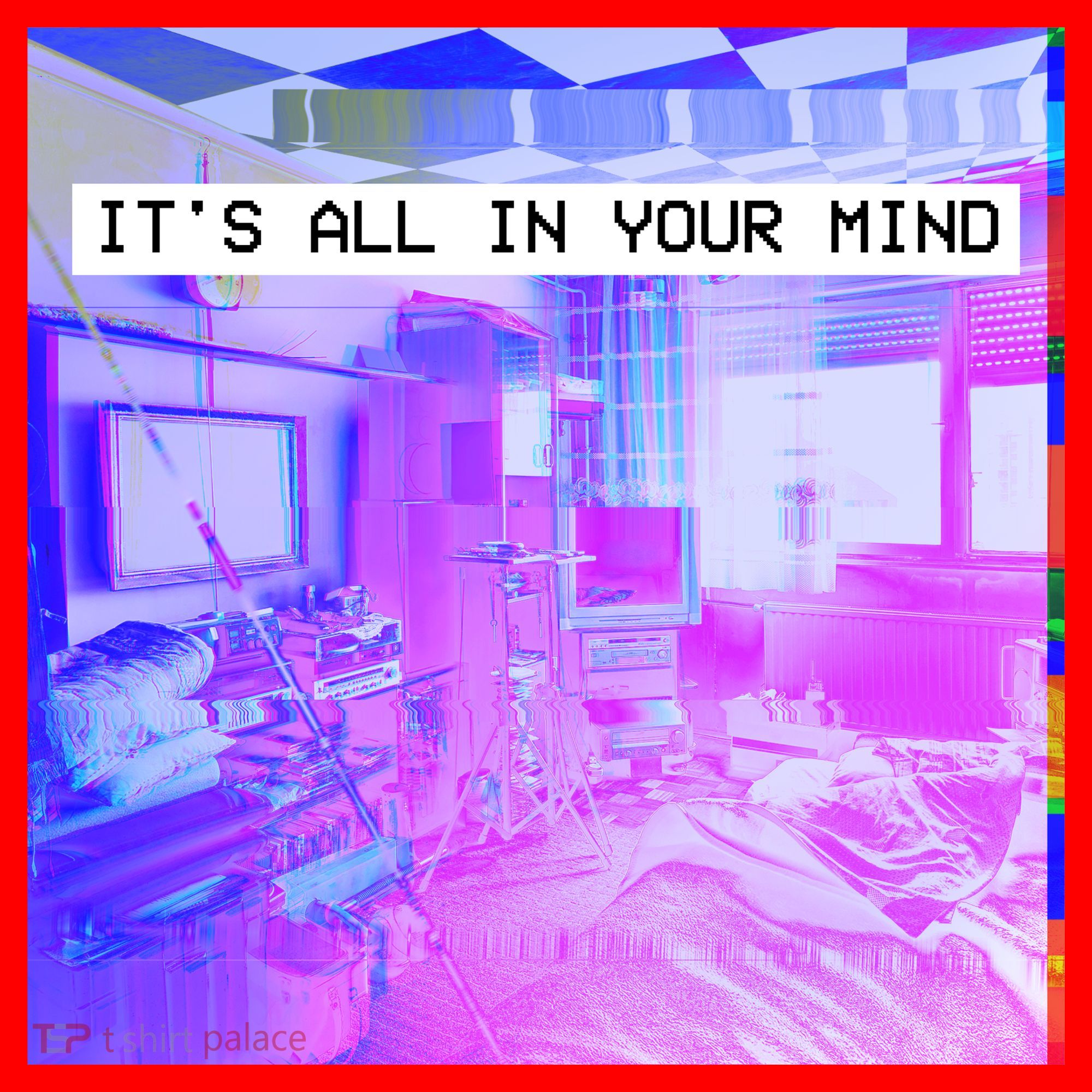 Vaporwave Room It's All In Your Mind Santa Hat