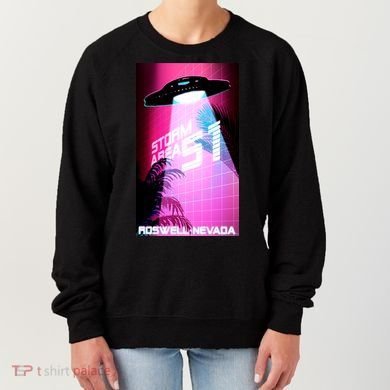 Vaporwave Storm Area 51 UFO Women's Sweatshirt