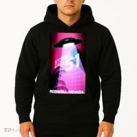 Vaporwave Storm Area 51 UFO Hoodie thumb 2