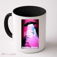 Vaporwave Storm Area 51 UFO Coffee Mug thumb 0