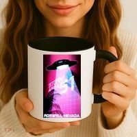 Vaporwave Storm Area 51 UFO Coffee Mug thumb 3