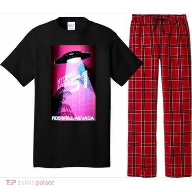Vaporwave Storm Area 51 UFO Pajama Set