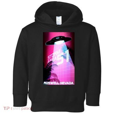 Vaporwave Storm Area 51 UFO Toddler Hoodie