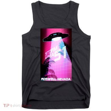 Vaporwave Storm Area 51 UFO Tank Top