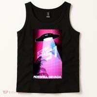 Vaporwave Storm Area 51 UFO Tank Top thumb 2