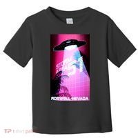 Vaporwave Storm Area 51 UFO Toddler T-Shirt thumb 0
