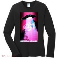 Vaporwave Storm Area 51 UFO Women's Long Sleeve Shirt thumb 0
