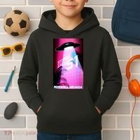 Vaporwave Storm Area 51 UFO Kids Hoodie thumb 2