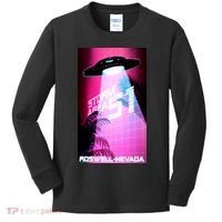 Vaporwave Storm Area 51 UFO Kids Long Sleeve Shirt thumb 0