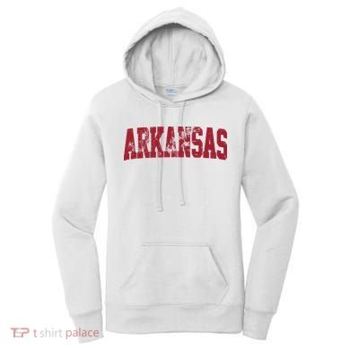 Vintage Arkansas Retro Arkansas Throwback Worn Faded Women's Hoodie