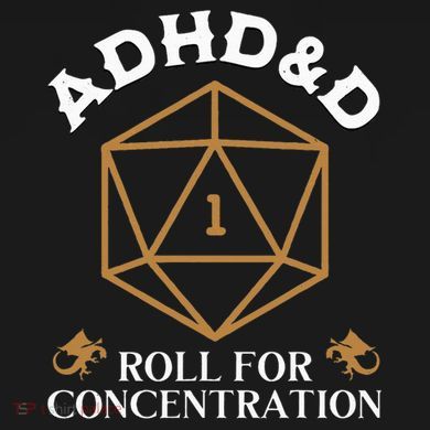 Vintage Adhd&D Roll For Concentration Dnd Toddler Hoodie