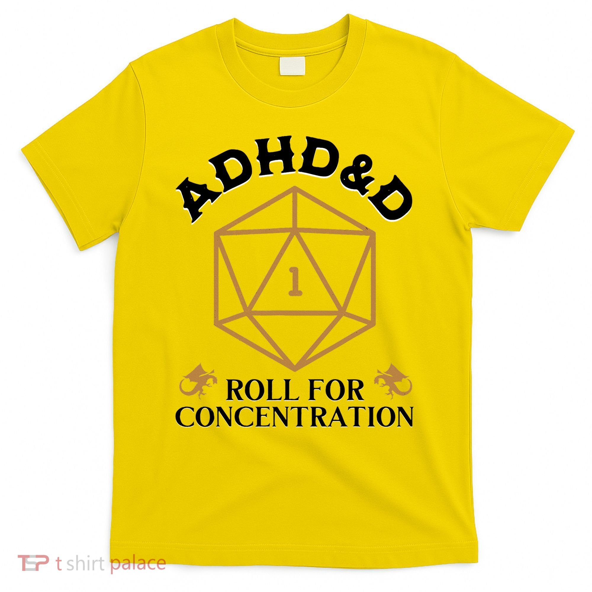 Vintage Adhd&D Roll For Concentration Dnd T-Shirt
