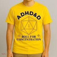Vintage Adhd&D Roll For Concentration Dnd T-Shirt thumb 3