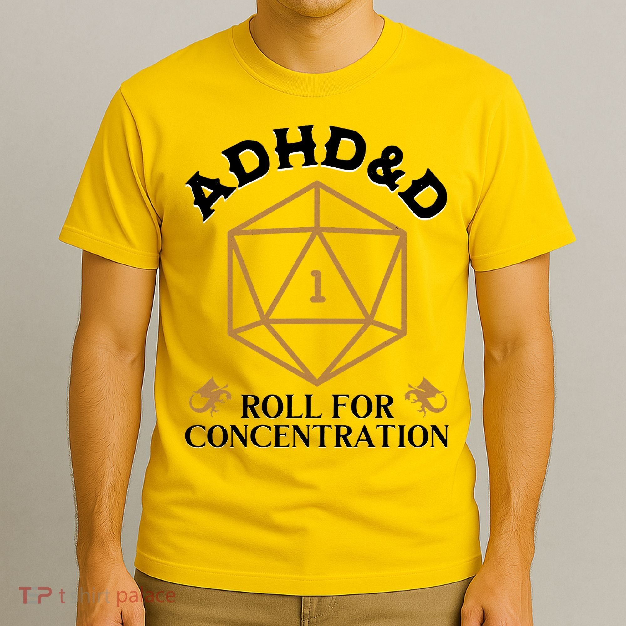 Vintage Adhd&D Roll For Concentration Dnd T-Shirt