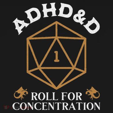 Vintage Adhd&D Roll For Concentration Dnd Hoodie