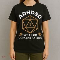 Vintage Adhd&D Roll For Concentration Dnd T-Shirt thumb 4