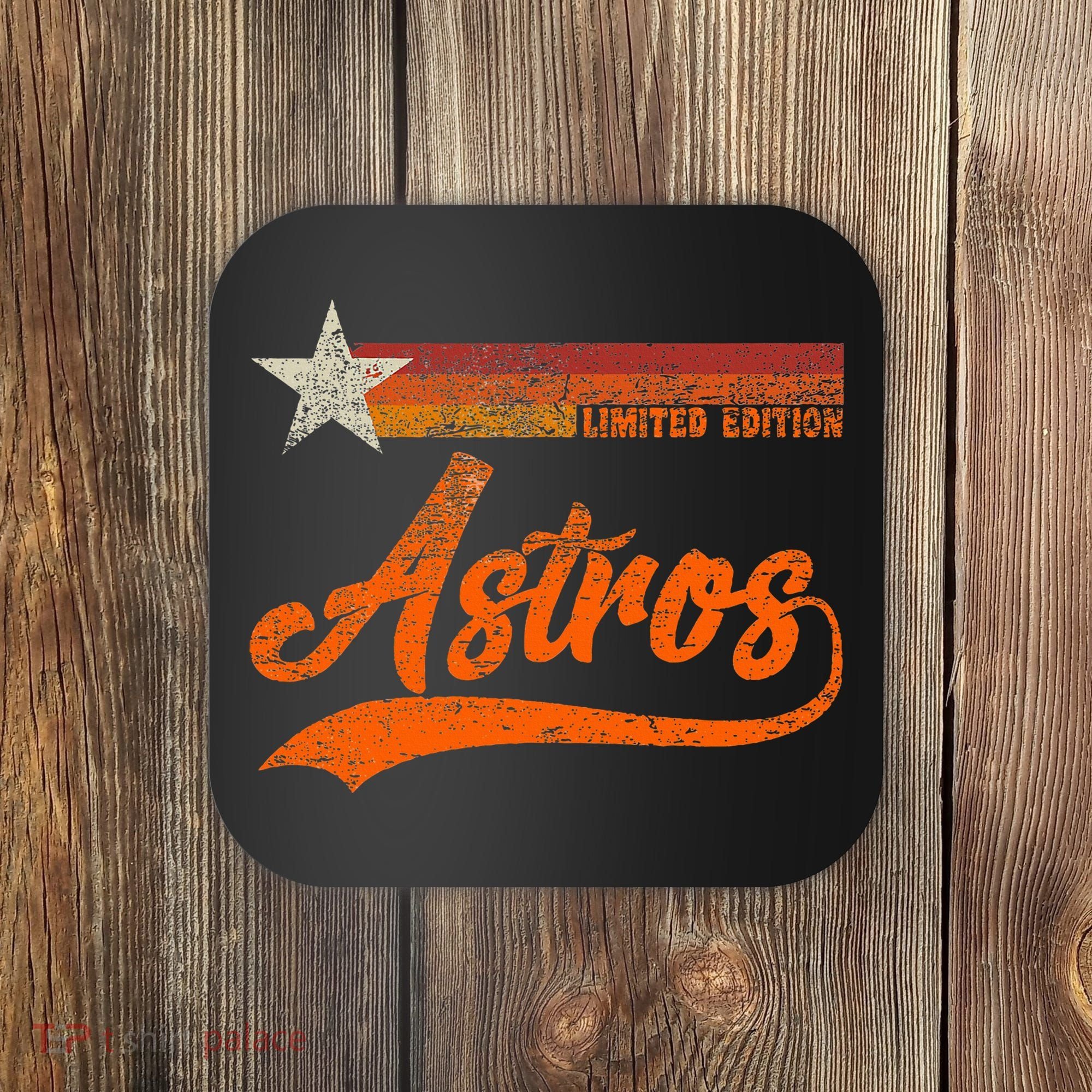 Vintage Astros Retro Style 70s 80s First Name Coaster