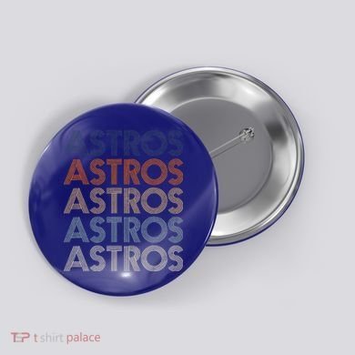 Vintage Astros Retro Style 70s 80s First Name Button