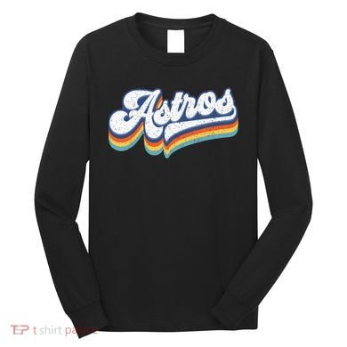 Vintage Astros Retro Style 70s 80s First Name Long Sleeve Shirt