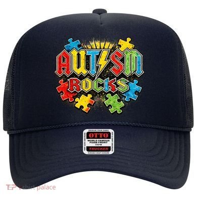 Vintage Autism Rocks Puzzle Pieces Hat