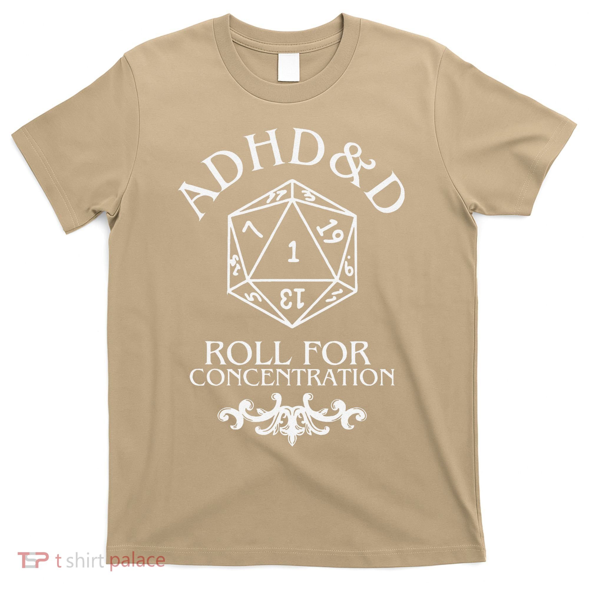 Vintage Adhd&D Roll For Concentration Funny T-Shirt