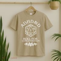 Vintage Adhd&D Roll For Concentration Funny T-Shirt thumb 2