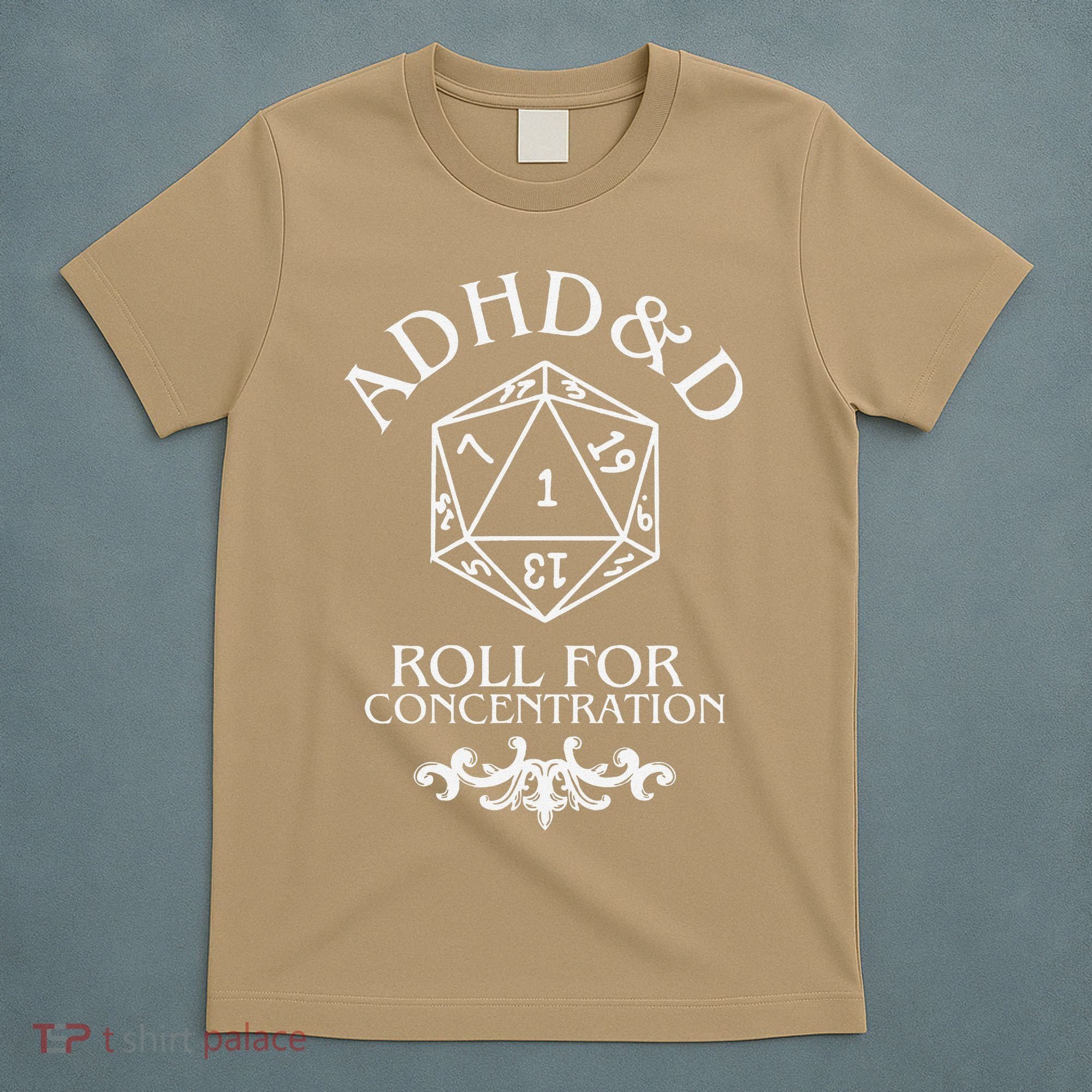 Vintage Adhd&D Roll For Concentration Funny T-Shirt