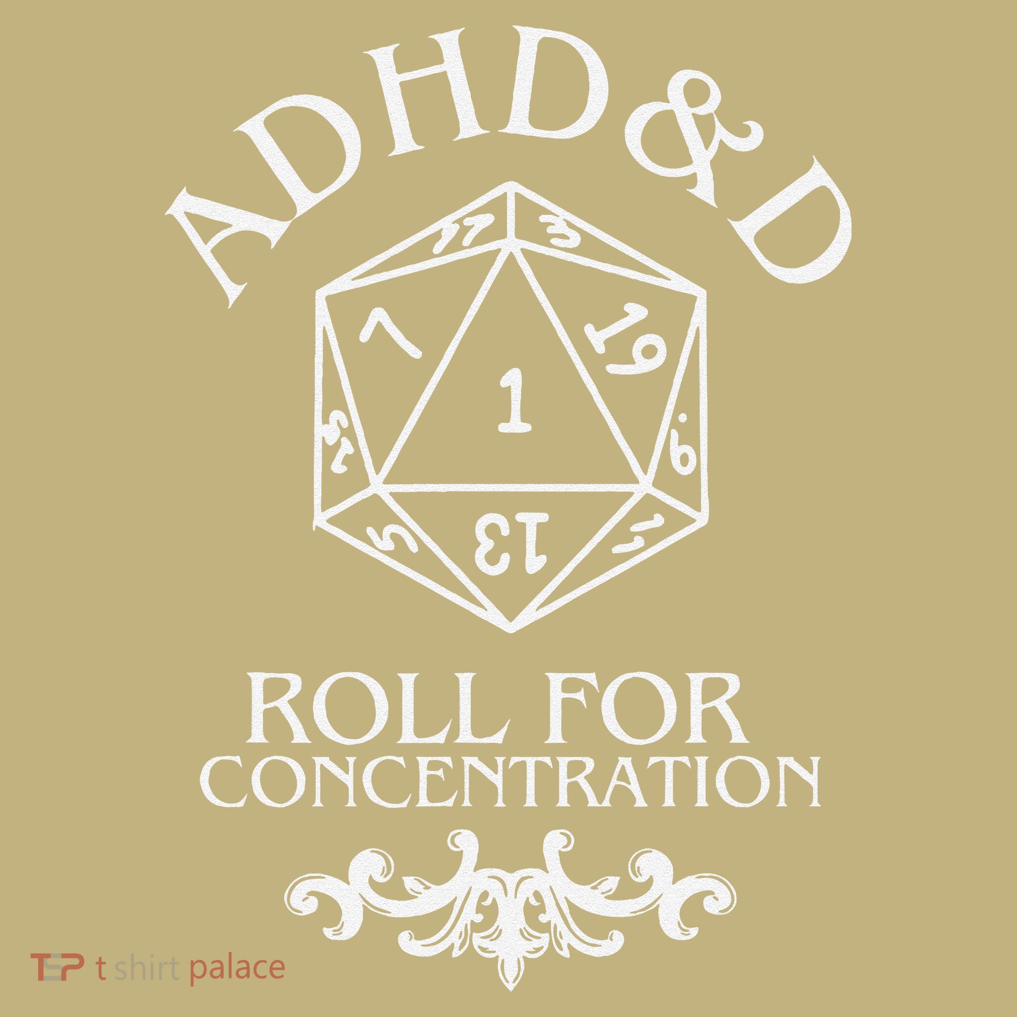 Vintage Adhd&D Roll For Concentration Funny T-Shirt