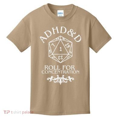 Vintage Adhd&D Roll For Concentration Funny Kids T-Shirt