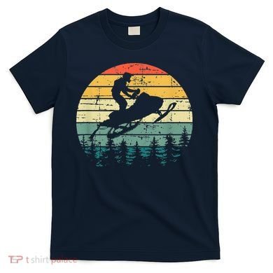 Vintage American Snowmobile Retro Snowmobiling Sled T-Shirt