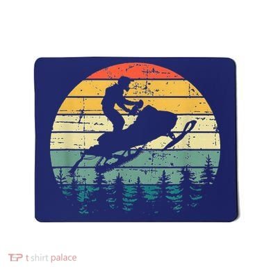 Vintage American Snowmobile Retro Snowmobiling Sled Mousepad