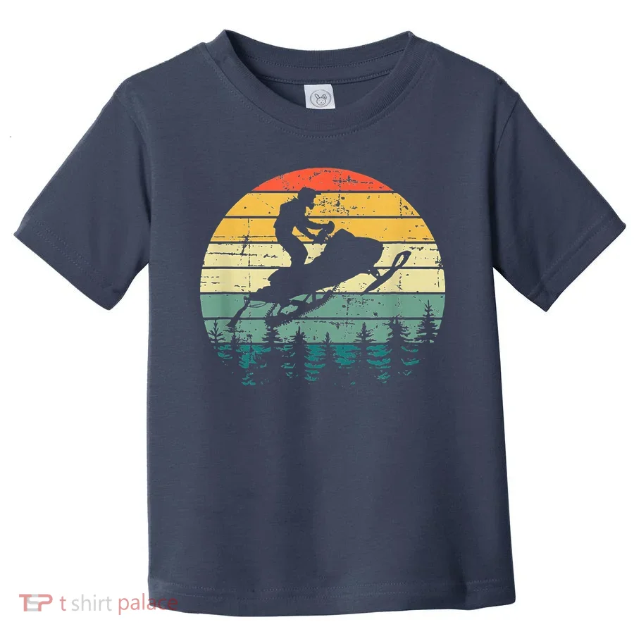 Vintage American Snowmobile Retro Snowmobiling Sled Toddler T-Shirt