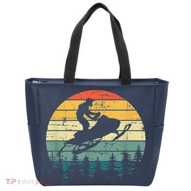 Vintage American Snowmobile Retro Snowmobiling Sled Tote Bag