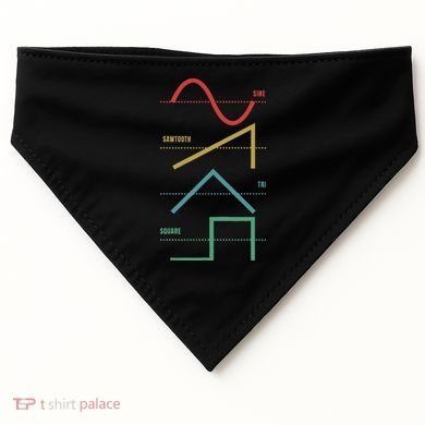 Vintage Analogue Synthesizer Techno Waveform Synth Nerd USA-Made Doggie Bandana
