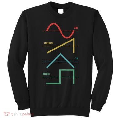 Vintage Analogue Synthesizer Techno Waveform Synth Nerd Sweatshirt